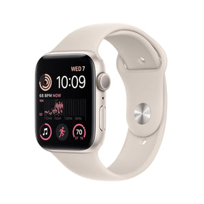 Refurbished Apple Watch SE (2022) - 40mm Starlight Aluminium Case with White Sport Band